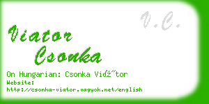 viator csonka business card